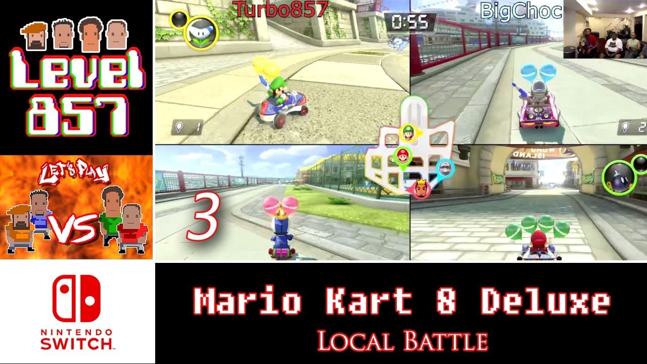 Let’s Play Versus: Mario Kart 8 Deluxe | Nintendo Switch | 4 Players | Local Battle #3
